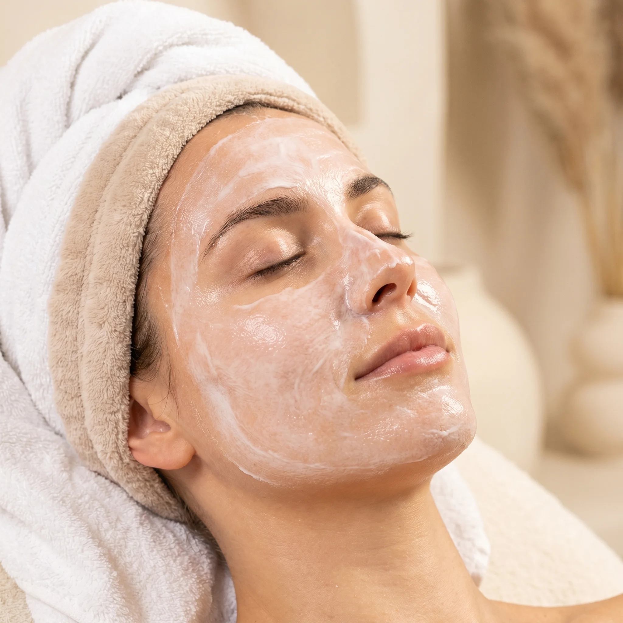 Signature Hydrating Facial treatment being applied to client's face