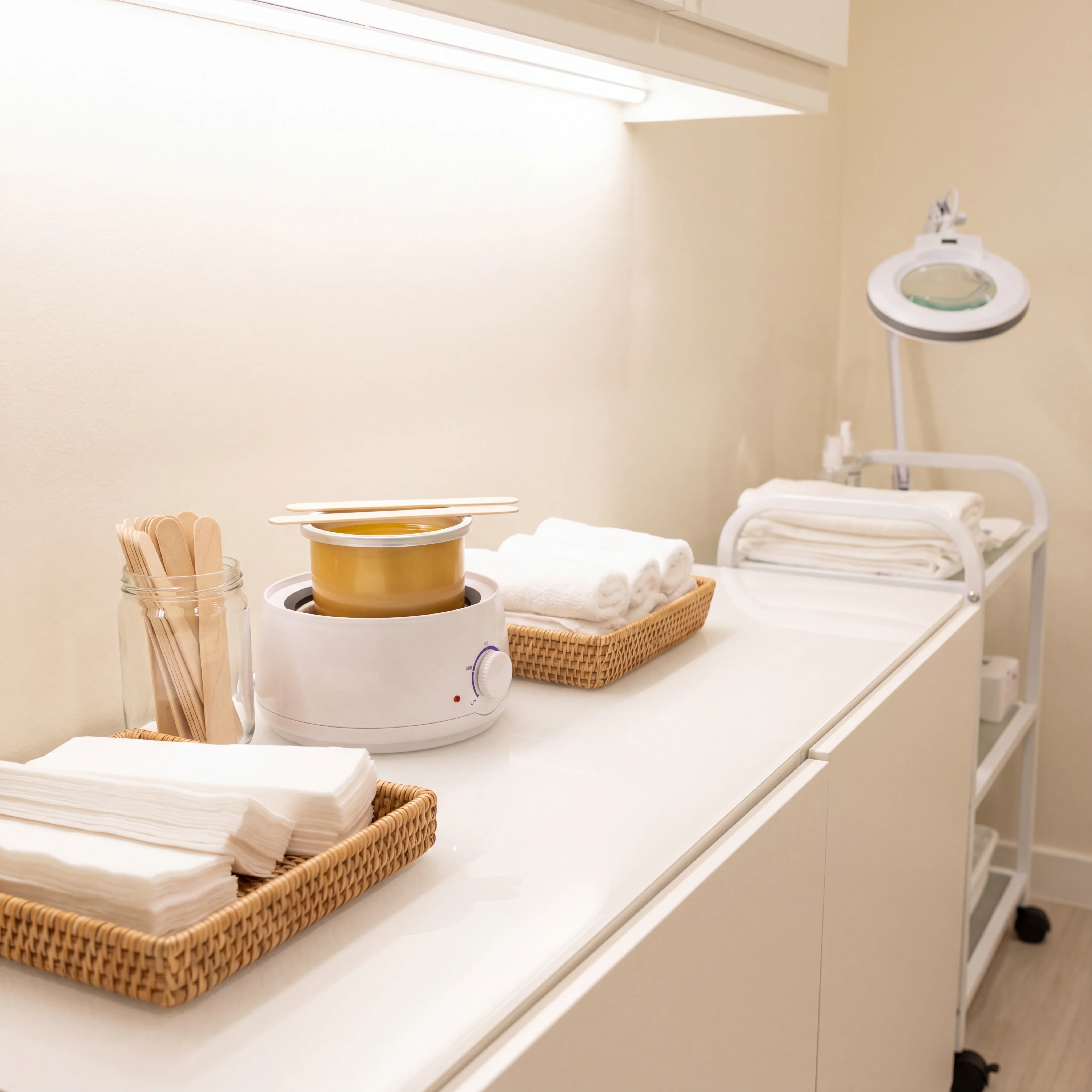 Brazilian waxing treatment performed with care in a private treatment room